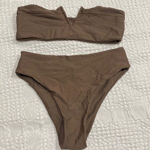 seven swim brown bathing suit